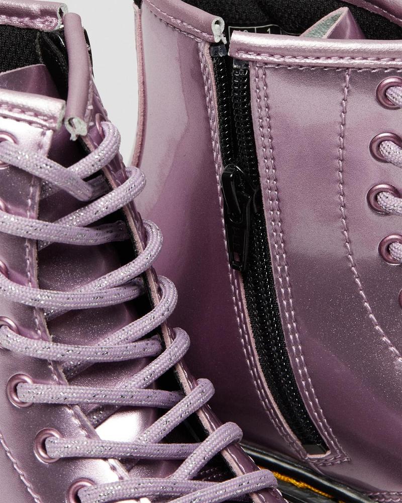 Dr Martens Junior 1460 Metallic Snørestøvletter Barn Rosa | Norge 141WNB